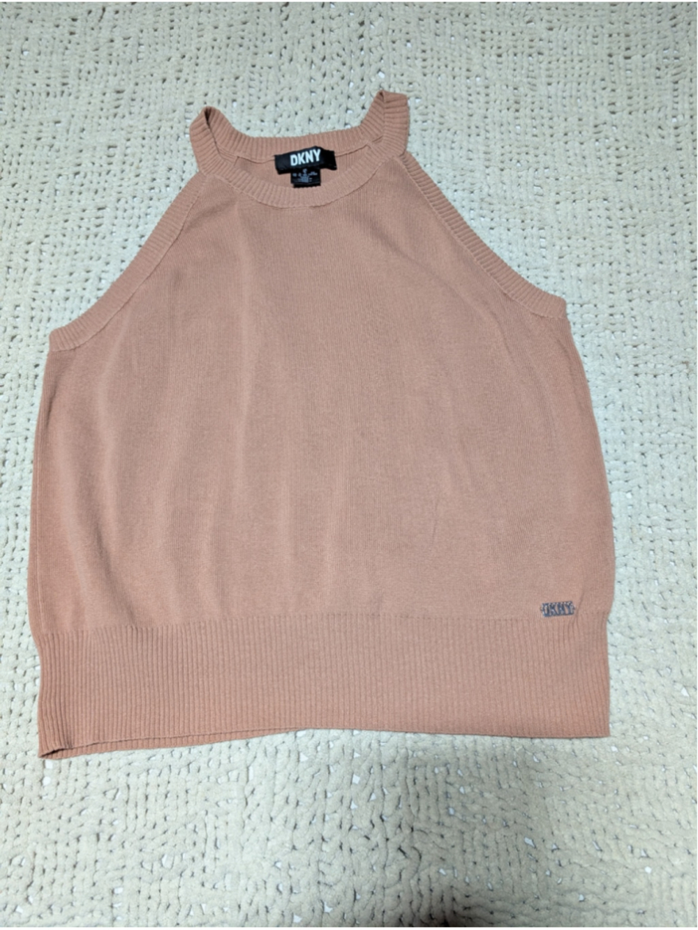 Women's DKNY Beige Sleeveless top Size XL
